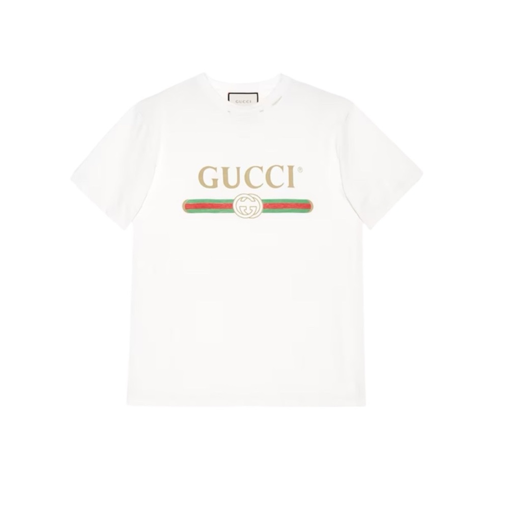 NWOT Gucci White Tee with Iconic Logo